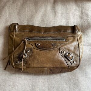 2003 Spring/Summer Balenciaga Makeup Accessory Pouch in Olive Brun (Brown)